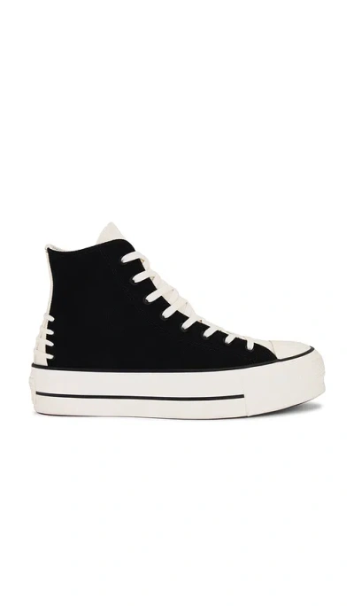 Converse Chuck Taylor All Star Lift Sneaker In Black & Egret
