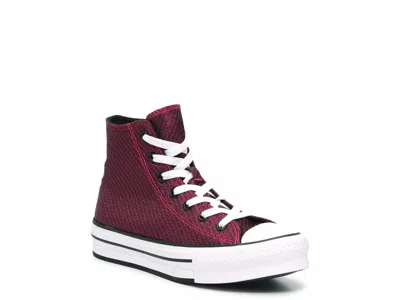 Converse Chuck Taylor All Star Lift Sparkle Platform Sneaker Kids' In Red