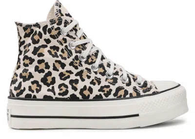 Pre-owned Converse Chuck Taylor All Star Lift (women's) Sneakers In Leopard/white