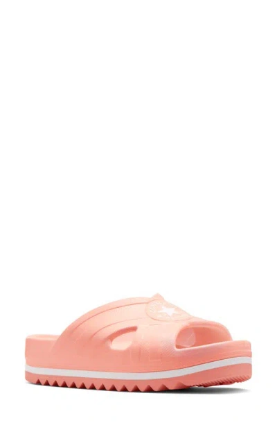 Converse Chuck Taylor® All Star® Lounge Slide Sandal In Soft Peach/ White/ Soft Peach