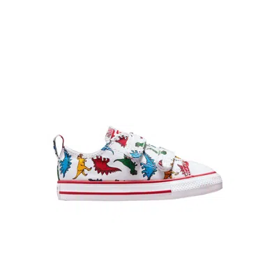 Pre-owned Converse Chuck Taylor All Star Low Easy-on Td 'dinosaurs' | White | Infant Size 8