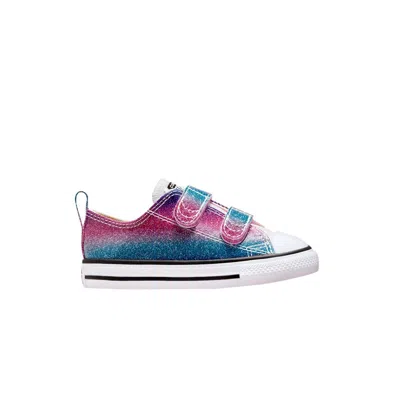 Pre-owned Converse Chuck Taylor All Star Low Easy-on Td 'glitter Drip' | White | Infant Size 6