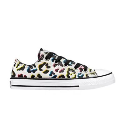 Pre-owned Converse Chuck Taylor All Star Low Gs 'multi Leopard' | Cream | Kid's Size 11 In White