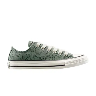 Pre-owned Converse Chuck Taylor All Star Low 'snakeskin Print - Foothill Green' | Men's Size 8.5