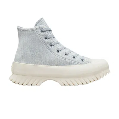 Pre-owned Converse Chuck Taylor All Star Lugged 2.0 High 'striped Knit - Gravel' In Blue