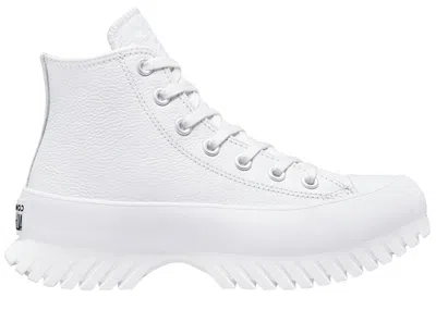 Pre-owned Converse Chuck Taylor All Star Lugged 2.0 Leather Sneakers In White/egret/black