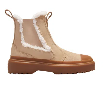Pre-owned Converse Chuck Taylor All Star Lugged Chelsea Boot Gs 'warm Quarry' | Tan | Kid's Size 6.5
