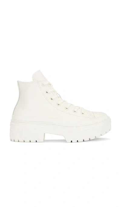 Converse Chuck Taylor All Star Lugged Heel Leather Platform In Egret