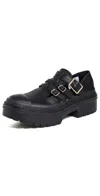 Converse Chuck Taylor All Star Lugged Heel Mary Jane Platforms Black/black/gold In Black/black/gold