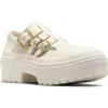 Converse Chuck Taylor All Star Lugged Heel Mary Jane Platform In Egret/egret/gold