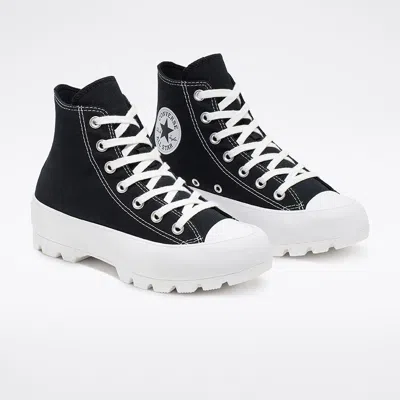 Converse Chuck Taylor All Star Lugged Hi 565901c Sneaker Womens 8.5 Black Moo397 In Black/ White/ Egret