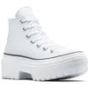 Converse Chuck Taylor All Star High Top Notched Heel Platform Sneakers Women In White/black/egret