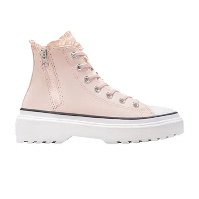 Pre-owned Converse Chuck Taylor All Star Lugged Lift High Gs 'ruffles' | Pink | Kid's Size 6