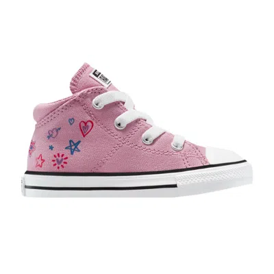 Pre-owned Converse Chuck Taylor All Star Madison Easyon Mid Td 'doodles - Cliffside Rose' | Pink | Infant Size