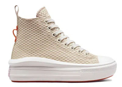 Pre-owned Converse Chuck Taylor All Star Move Hi Future Utility (women's) Sneakers In String/vintage White/fire Pit In Multi