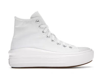 Pre-owned Converse Chuck Taylor All Star Move Hi (women's) Sneakers In White/natural Ivory/black