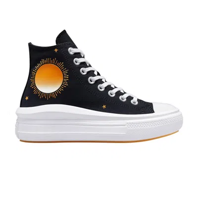 Pre-owned Converse Chuck Taylor All Star Move High 'black White Orange'