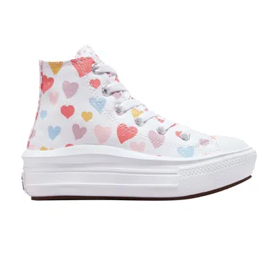 Pre-owned Converse Chuck Taylor All Star Move High Ps 'always On Hearts' | White | Kid's Size 3