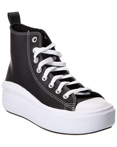 Converse Chuck Taylor All Star Move Leather High-top Sneaker In Black