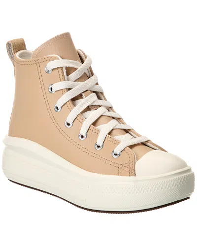 Converse Kids' Chuck Taylor All Star Move Leather High-top Sneaker In Nude