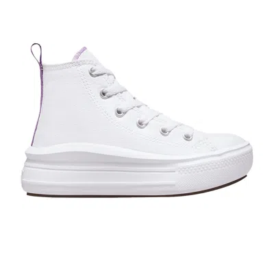 Pre-owned Converse Chuck Taylor All Star Move Platform Gs 'white Pixel Purple' | Kid's Size 5