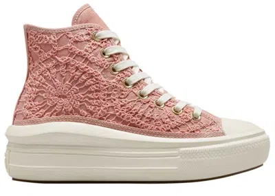 Pre-owned Converse Chuck Taylor All Star Move Platform Hi Daisy Cord (women's) Sneakers In Canyon Dusk/rust Pink/egret