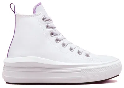 Pre-owned Converse Chuck Taylor All Star Move Platform Hi Sneakers In White/pixel Purple