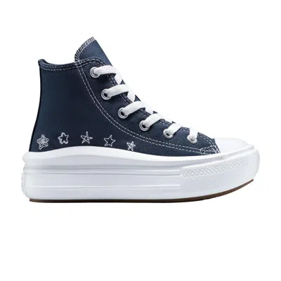 Pre-owned Converse Chuck Taylor All Star Move Platform High Ps 'doodle Stars' | Blue | Kid's Size 12