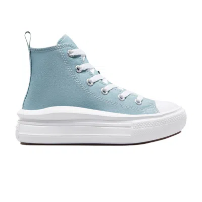 Pre-owned Converse Chuck Taylor All Star Move Platform High Ps 'embroidered Florals' | Blue | Kid's Size 2