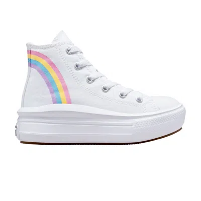 Pre-owned Converse Chuck Taylor All Star Move Platform High Ps 'rainbow Cloud' | White | Kid's Size 5.5