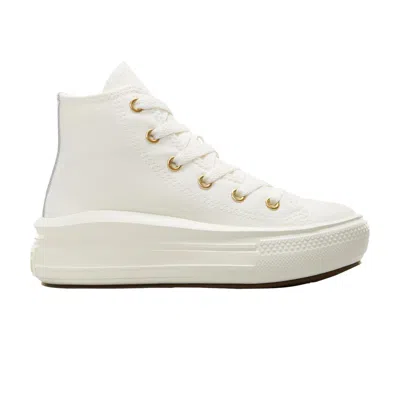 Pre-owned Converse Chuck Taylor All Star Move Platform High Ps 'tonal Canvas - Egret Metallic Light Gold' | Cr In White