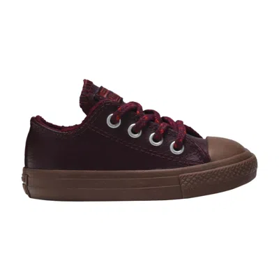 Pre-owned Converse Chuck Taylor All Star Ox 'crinkle Leather' | Red | Infant Size 5