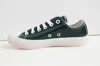 Converse Chuck Taylor All Star Ox   Deep Emerald Leather Sneakers In Gold