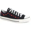 Converse Chuck Taylor® All Star® Ox Embroidered Low Top Sneaker In Black/red/egret