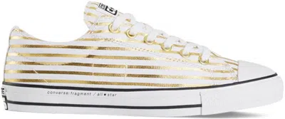 Pre-owned Converse Chuck Taylor All Star Ox Fragment Gold Sneakers In White/rich Gold In Multi