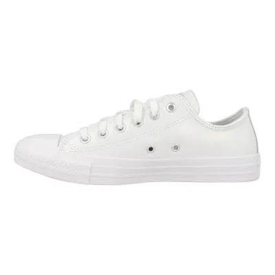 Converse Chuck Taylor All Star Ox Kids' White Leather Shiny Sneakers In Multi