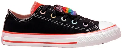 Pre-owned Converse Chuck Taylor All Star Ox Millie Bobby Brown Sneakers In Black/mandarin Red/pink Lady In Multi