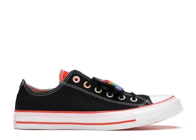 Pre-owned Converse Chuck Taylor All Star Ox Millie Bobby Brown (women's) Sneakers In Black/mandarin Red/pink Lady