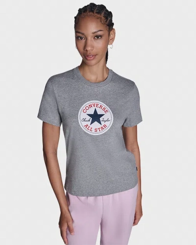 Converse Chuck Taylor All Star Patch T-shirt In Gray