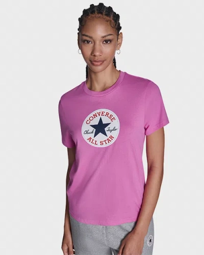 Converse Chuck Taylor All Star Patch T-shirt In Pink