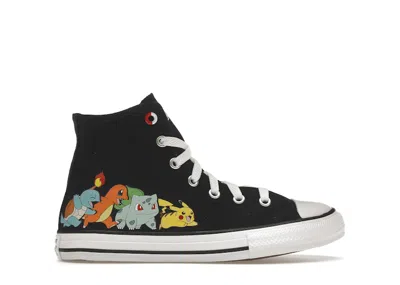 Pre-owned Converse Chuck Taylor All Star Pokemon First Partners Sneakers In Black/white In Multi