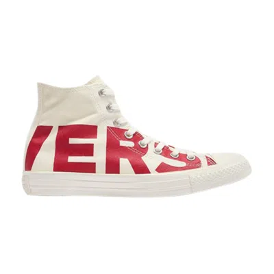 Pre-owned Converse Chuck Taylor All Star Print Hi 'wordmark' In White