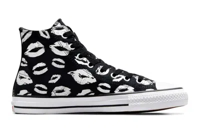 Pre-owned Converse Chuck Taylor All Star Pro Hi Lips Rock 'n' Roll Kisses In Black/white/red