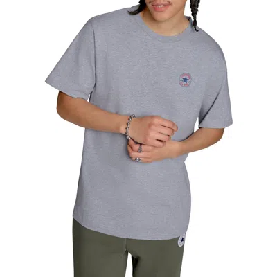 Converse Chuck Taylor All Star Red Patch T-shirt In Gray