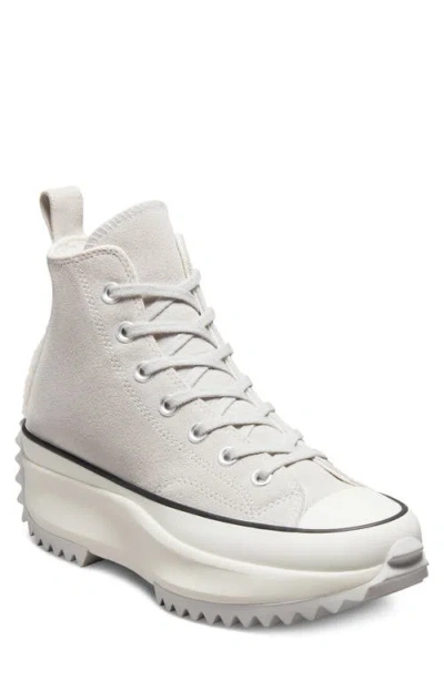 Converse Chuck Taylor® All Star® Run Star Hike High Top Platform Sneaker In Mouse/black/egret