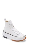 Converse Run Star Hike Sneakers In White/black/gum
