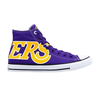 Pre-owned Converse Chuck Taylor All Star Se High Gs 'los Angeles Lakers' | Purple | Kid's Size 5