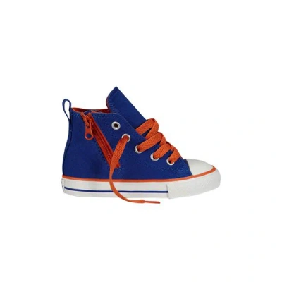 Pre-owned Converse Chuck Taylor All Star Side Zip Hi Td 'radio Blue' | Infant Size 2