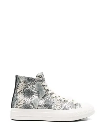Converse Chuck Taylor All Star Snake-effect Sneakers In Gray