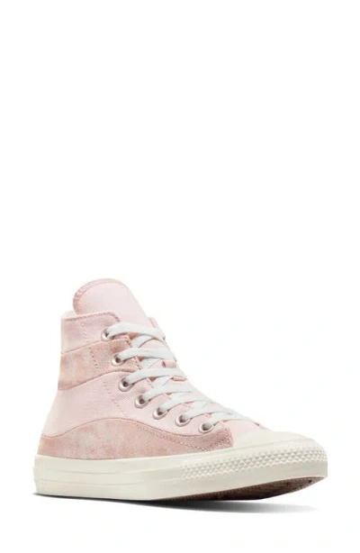 Converse Chuck Taylor All Star Suede Sneakers In Pink Metallic-silver
